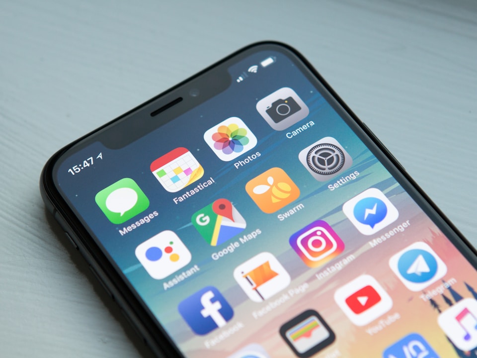 Mobile application on smartphone